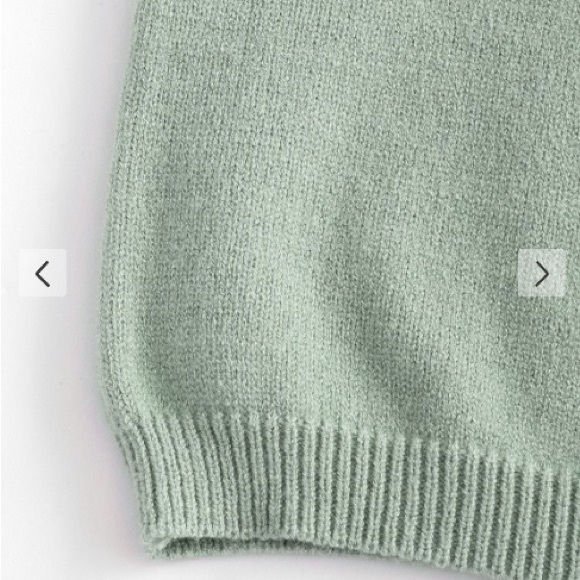 Halter Cropped Knitted Two Piece Light Green - Picture 4 of 5